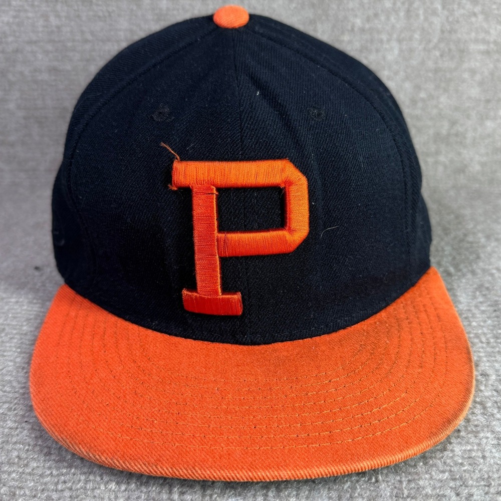 Pittsburgh Pirates Stall & Dean Hat Mens‎ 7 1/2 Black Orange Flat Brim Cap